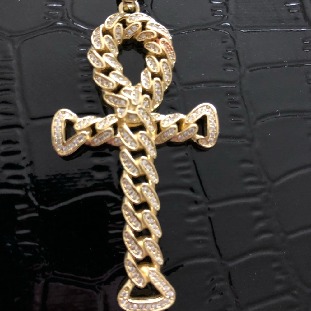 Cuban link Ankh pendant